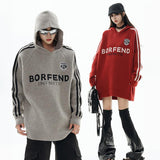 Striped Sports Style Loose Hoodie