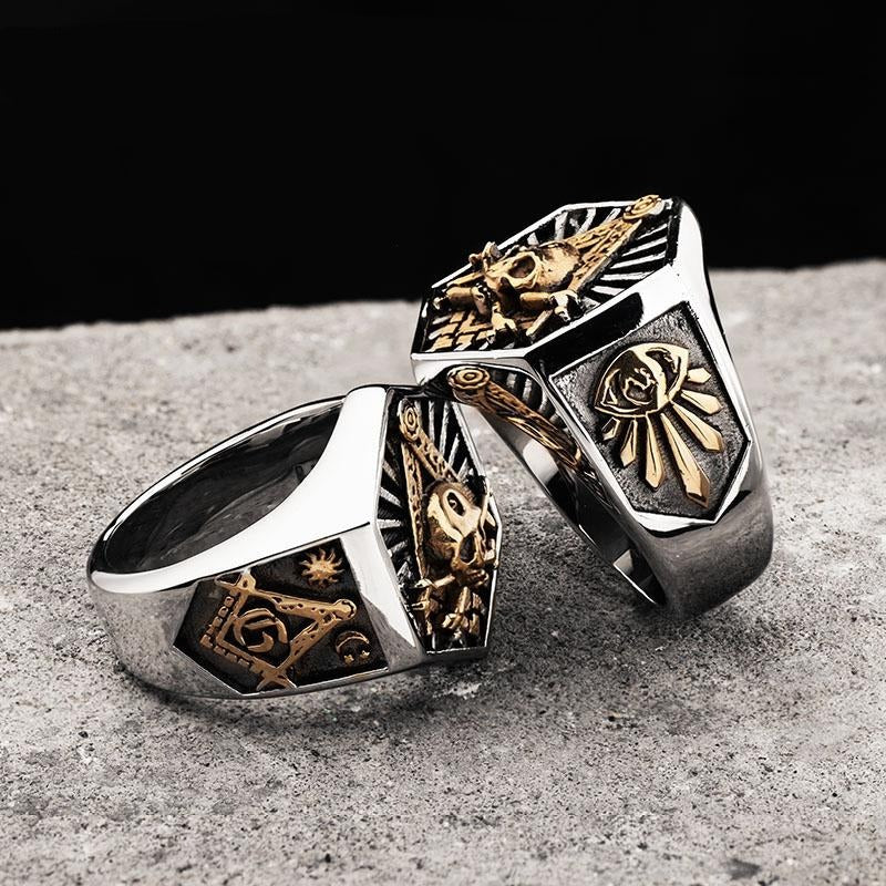 Vintage Titanium Steel Skull Ring