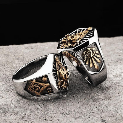Vintage Titanium Steel Skull Ring