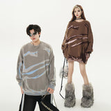 Splicing Contrast Knitted Sweater