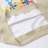Cartoon Girl Star Graphic Hoodie