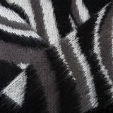 Loose Contrast Print Sweater