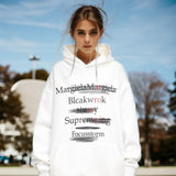 Solid Color Letter Print Hoodie