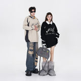 Splicing Color O-neck Sweater