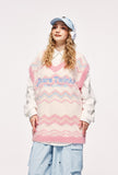 Y2k Fuzzy Star Twinkle Knitted Vest