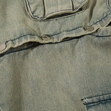 Khaki Baggy Multi-pocket Denim Pants