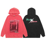 Y2K Lightning Graphic Print Hoodie