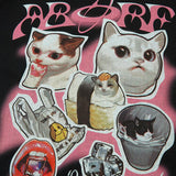 Loose Cat Print T-shirt