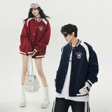 Splicing Color Retro Varsity Jacket