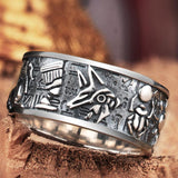 Egyptian Gods Silver Retro Ring