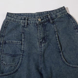 Washed Flared Denim Jeans