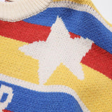 Striped Loose Star Knitted Sweater