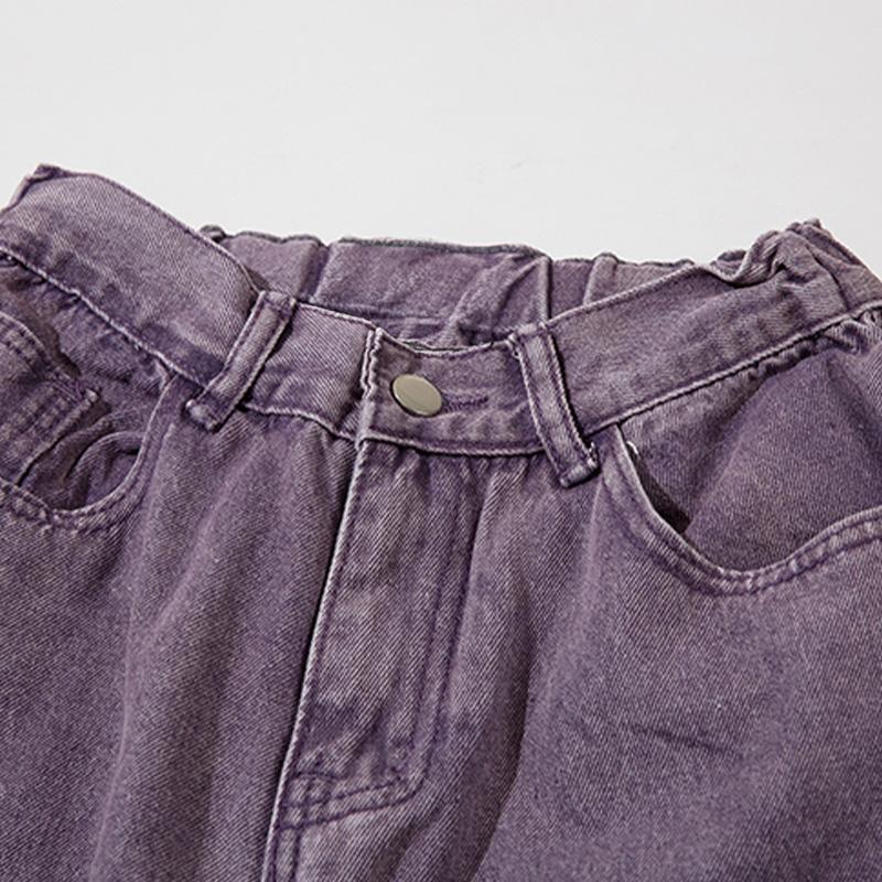 Purple Multi-pocket Denim Jeans