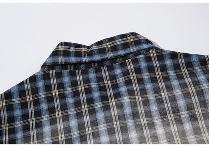 Plaid Polo Loose Shirt
