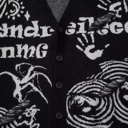 Abstract Graphic Sweater