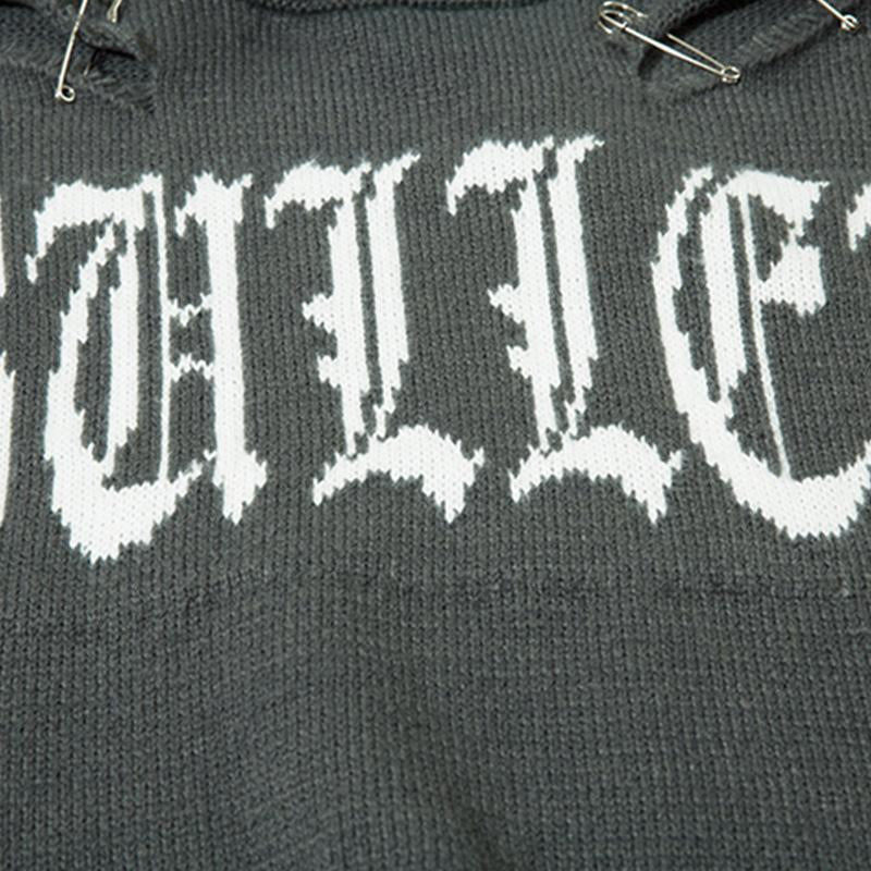 Double-layered Pierced Sweater