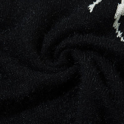 Spider Embroidery Oversized Sweater