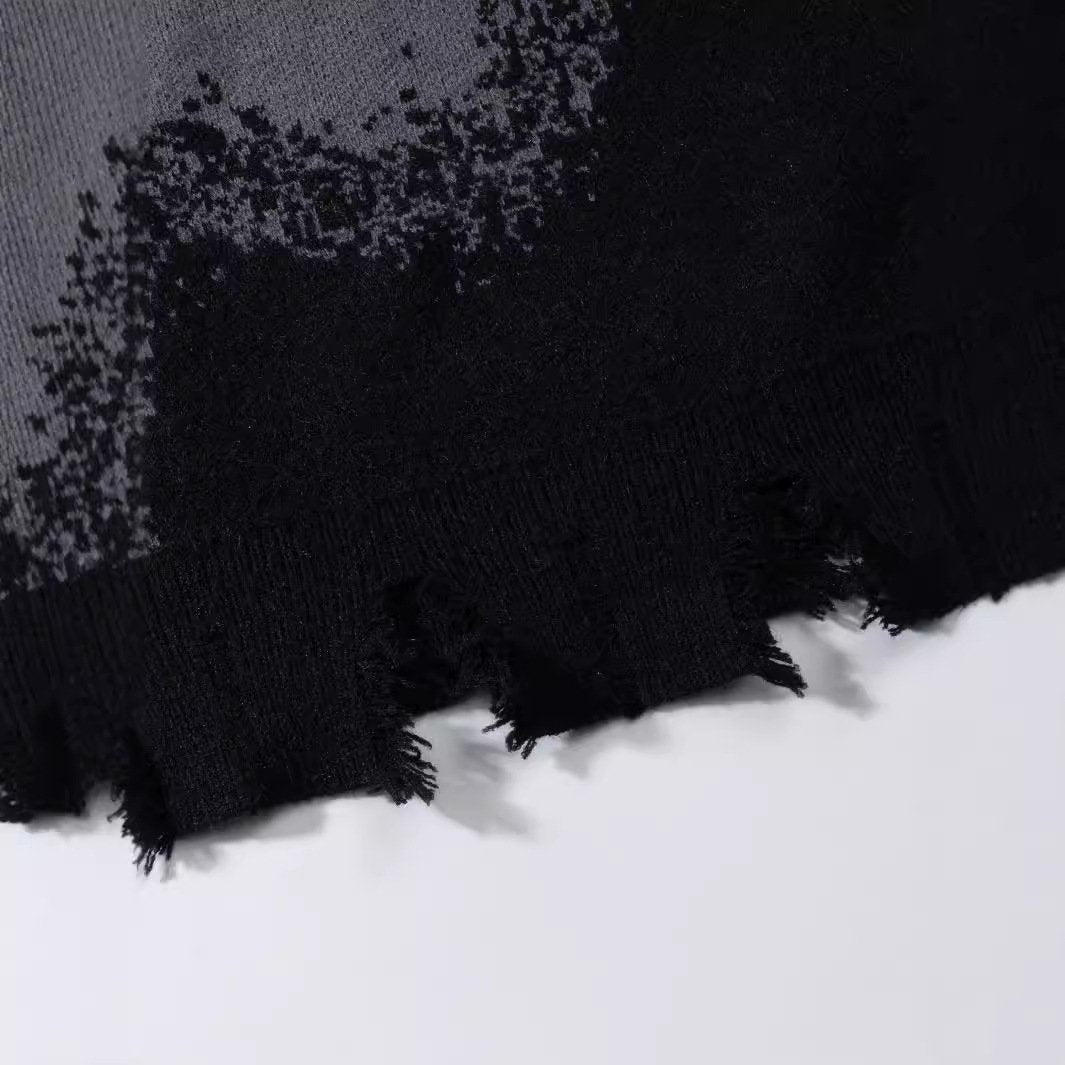 Futuristic Distressed Sweater