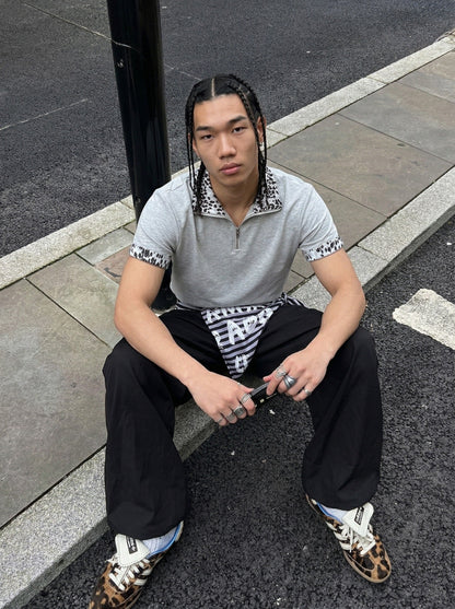 High Street Leopard Print Polo Shirt