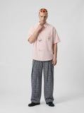 Chill Cartoon Embroidered Button-Up Shirt