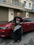 I Love BG Graphic Oversized T-Shirt