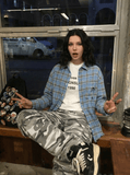Camouflage Wide-Leg Cargo Pants