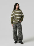 Wide-Leg Camouflage Cargo Pants
