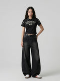 Distressed Graphic Polo Shirt