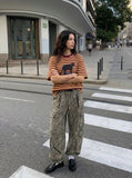 Burgundy & Yellow Striped T-Shirt