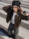 Wide-Leg Camouflage Cargo Pants