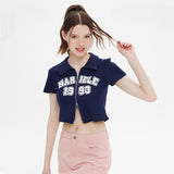 Women's Retro Graphic Polo Shirt