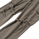 Irregular Washed Pleated Jeans