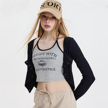 Women's Retro Two-piece Cardigan