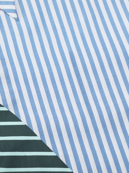 Necktie Graphic Stripe Long Sleeve Shirt