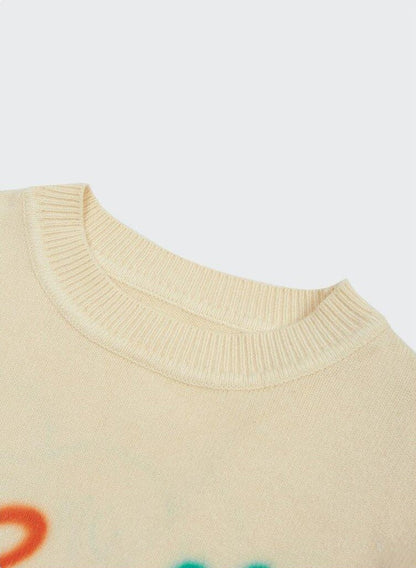 DAXUEN "Give me food" Sweater neck