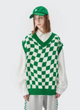 girl in green DAXUEN V-neck Knitted Vest