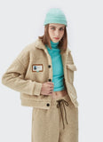 A woman wearing DAXUEN Lambs Wool Thick Set front view