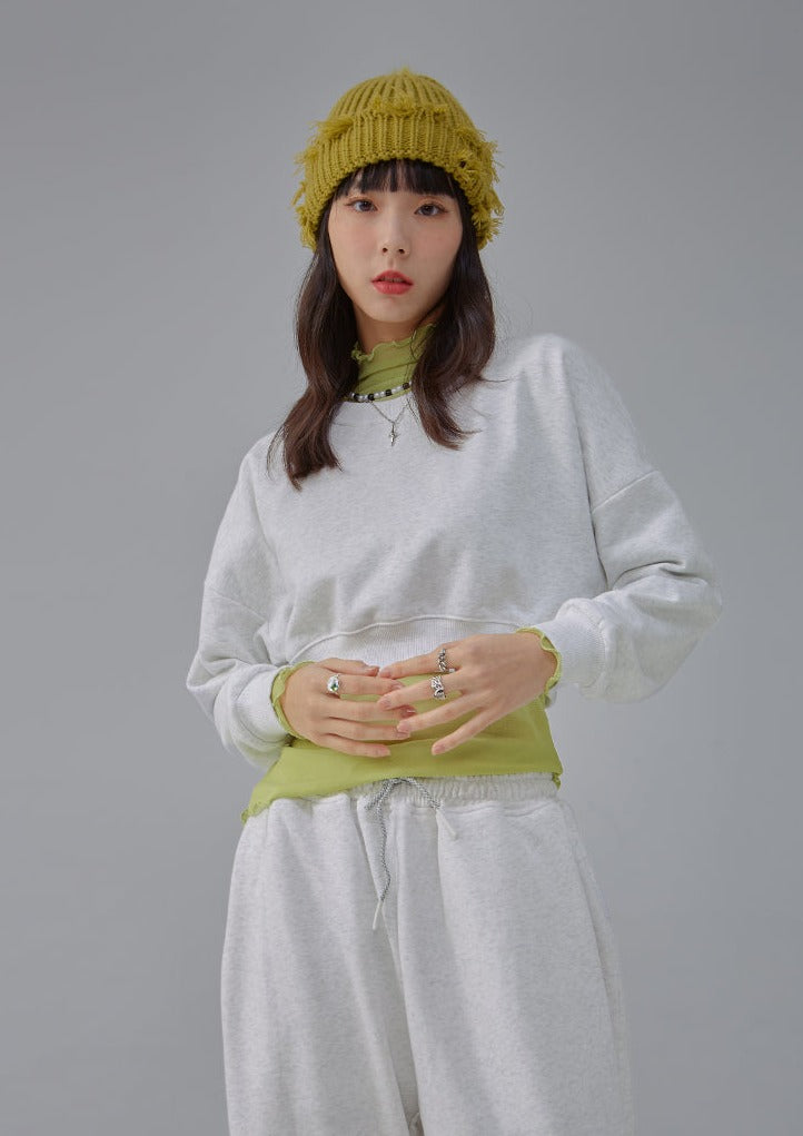 Blank Cropped Women's Sweatshirt