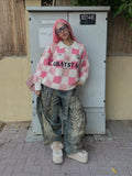 Y2K Graystar Grid Sweater