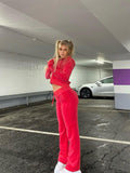 Y2K Velvet Tracksuit Set