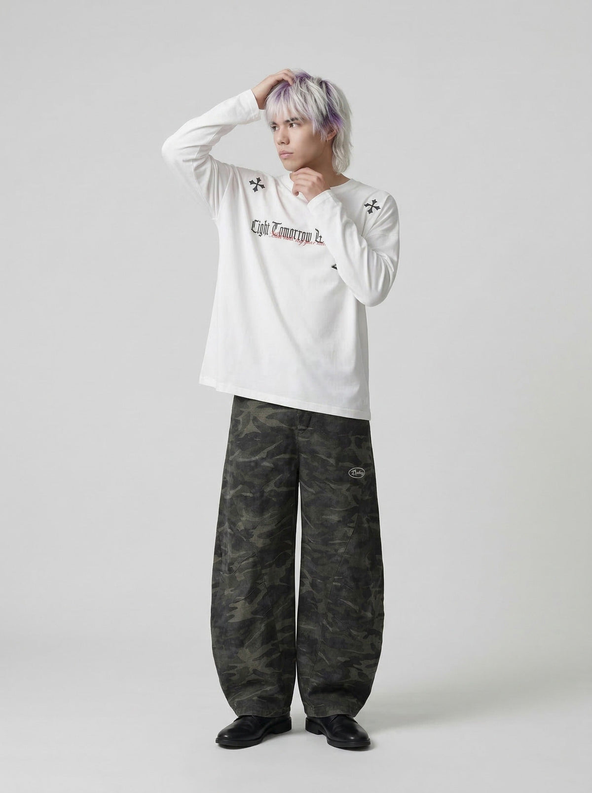 Gothic Text Long Sleeve T-Shirt