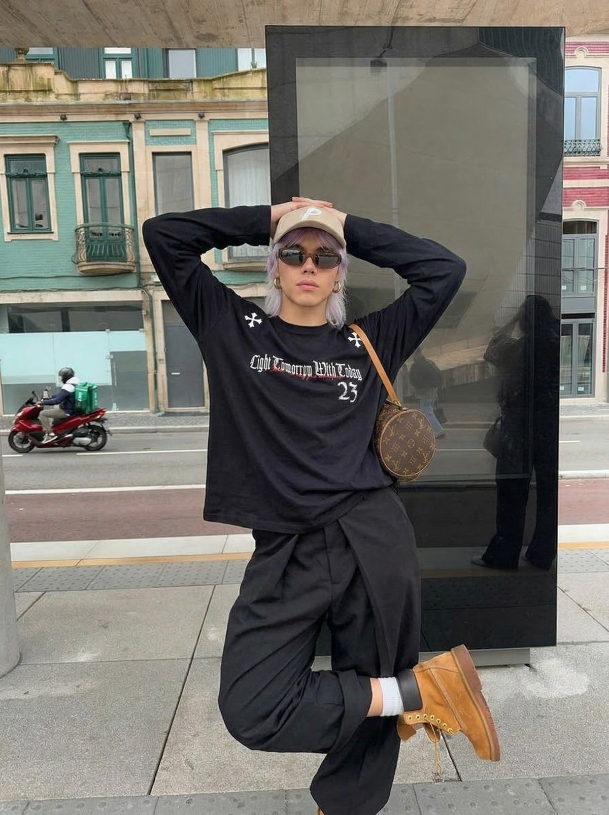 Gothic Text Long Sleeve T-Shirt