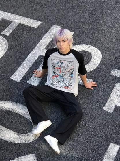 Graphic Dog and Cat T-Shirt