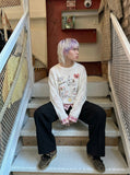 Playful Cat Graphic Layered Top