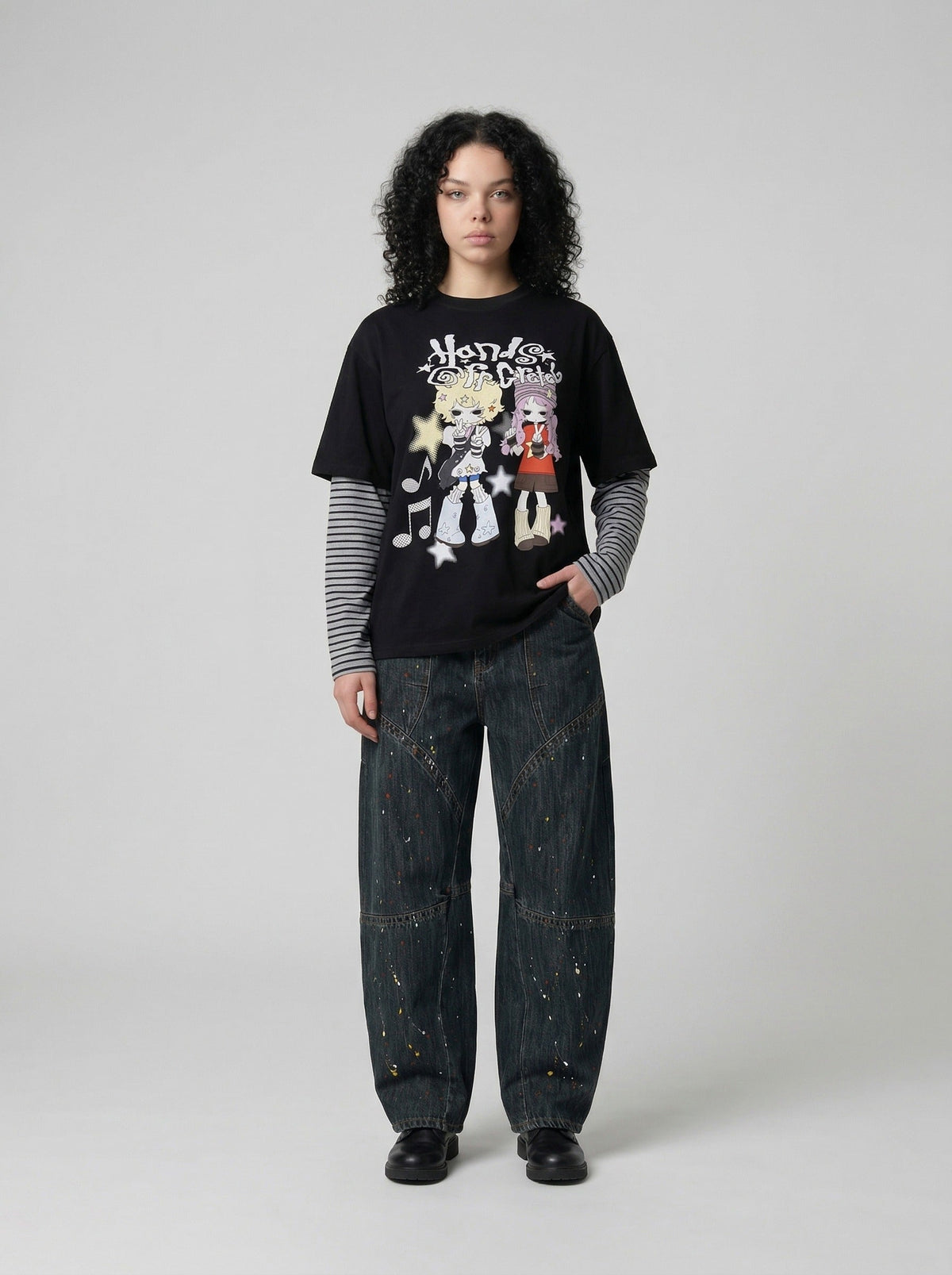 Hands Off Club Layered T-Shirt