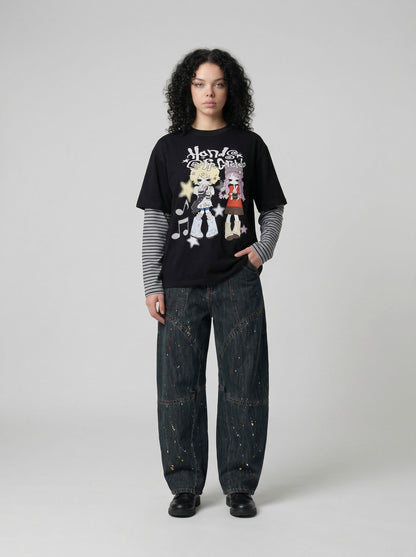 Hands Off Club Layered T-Shirt