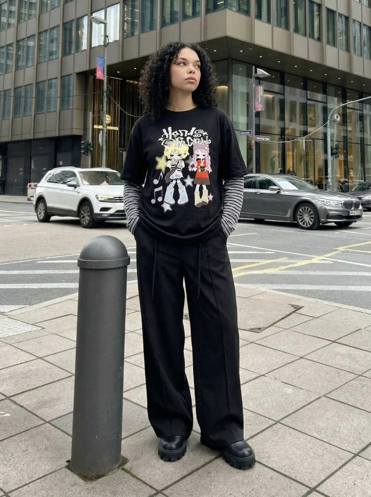 Hands Off Club Layered T-Shirt