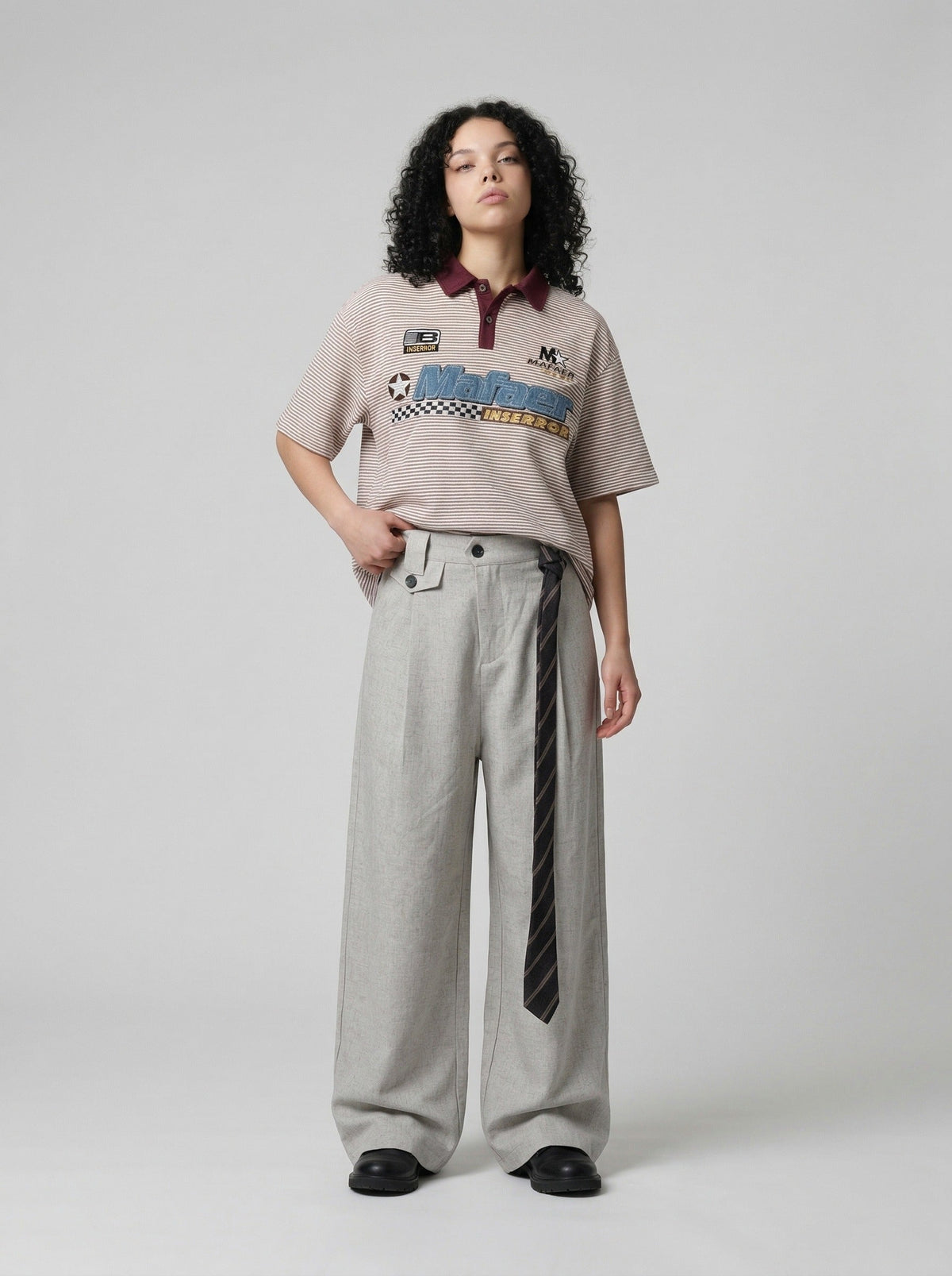 Vintage-Inspired Striped Polo Shirt