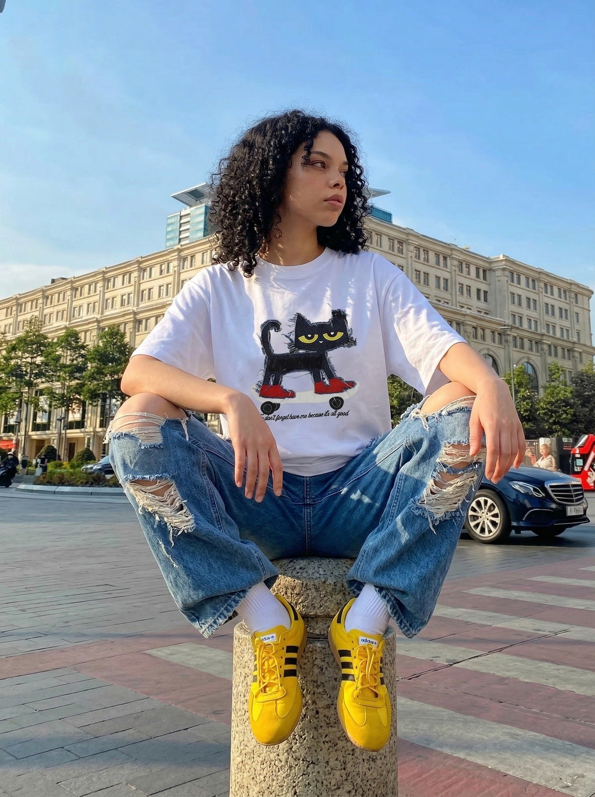 Cat on a Skateboard T-Shirt