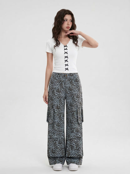 Sleek V-Neck Lace Detail Top